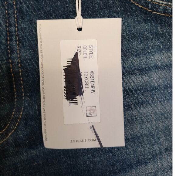 FLAWED** NWT AG Jeans Saige Wide Leg Fray Crop Women's size 29 - Picture 6 of 15